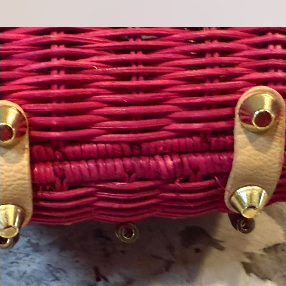 Betsey Johnson Kitsch Strawberry Wicker Bag - Picture 5 of 6